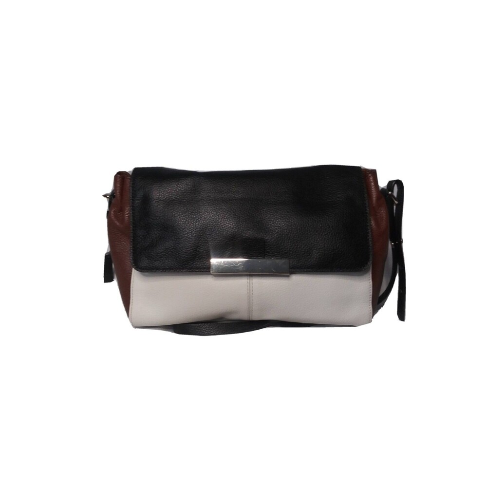Banana Republic Leather Crossbody Shoulder Bag Purse Multicolor Color Block